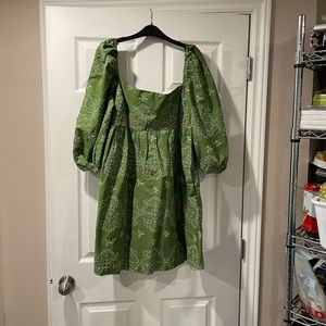 Green Smock Dress- Zara